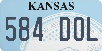 KS license plate 584DOL