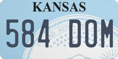 KS license plate 584DOM