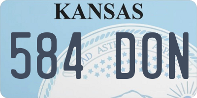 KS license plate 584DON