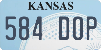 KS license plate 584DOP