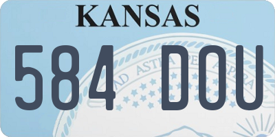 KS license plate 584DOU