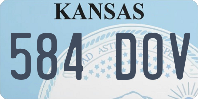KS license plate 584DOV