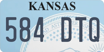 KS license plate 584DTQ