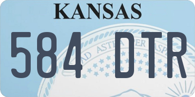 KS license plate 584DTR