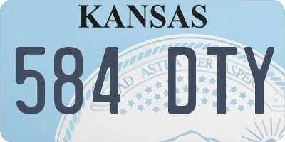 KS license plate 584DTY