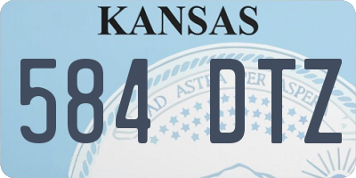 KS license plate 584DTZ