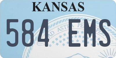 KS license plate 584EMS
