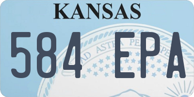KS license plate 584EPA