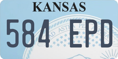 KS license plate 584EPD