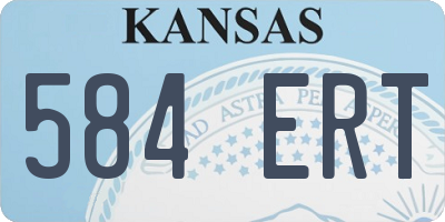 KS license plate 584ERT
