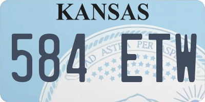 KS license plate 584ETW