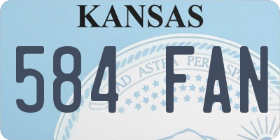 KS license plate 584FAN