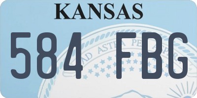 KS license plate 584FBG