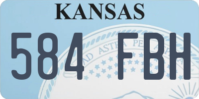 KS license plate 584FBH
