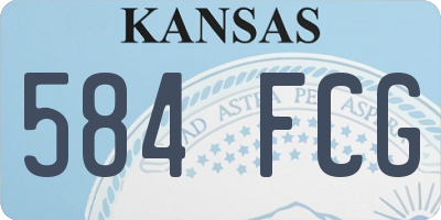 KS license plate 584FCG