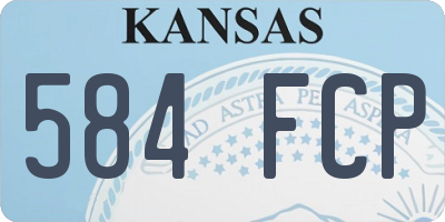 KS license plate 584FCP