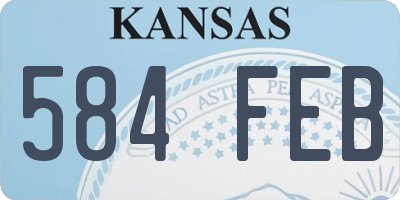 KS license plate 584FEB