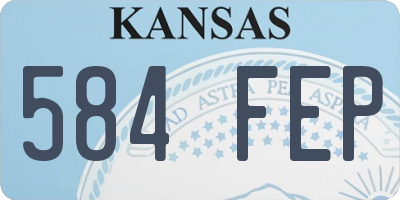 KS license plate 584FEP