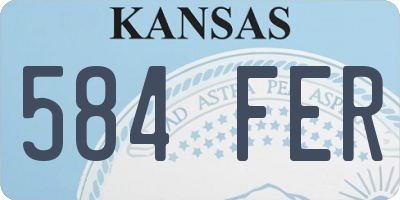 KS license plate 584FER