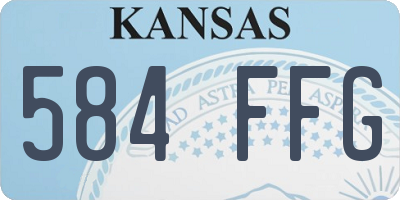 KS license plate 584FFG