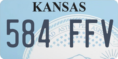 KS license plate 584FFV