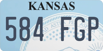 KS license plate 584FGP
