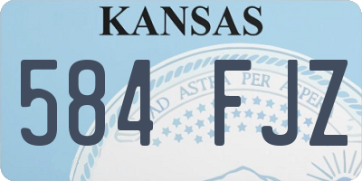 KS license plate 584FJZ