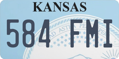 KS license plate 584FMI