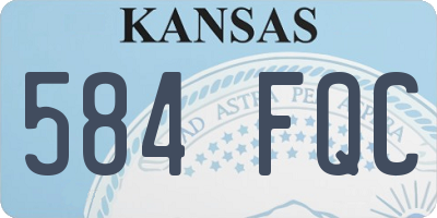 KS license plate 584FQC
