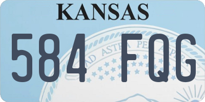 KS license plate 584FQG
