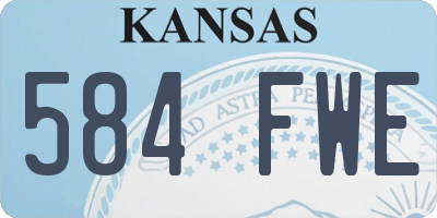 KS license plate 584FWE