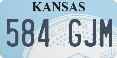 KS license plate 584GJM