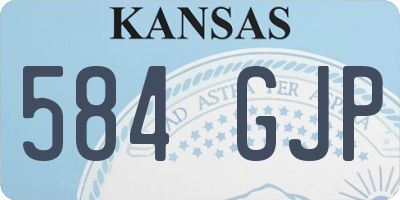 KS license plate 584GJP