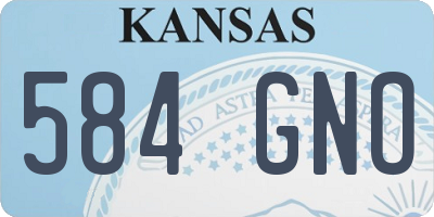 KS license plate 584GNO