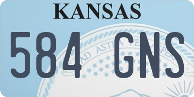 KS license plate 584GNS