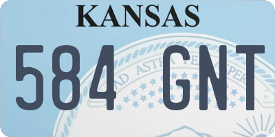 KS license plate 584GNT