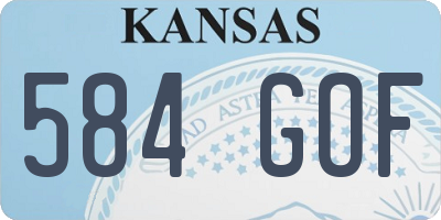 KS license plate 584GOF