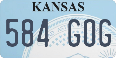 KS license plate 584GOG