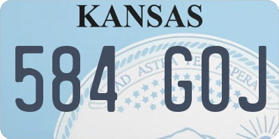KS license plate 584GOJ