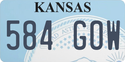 KS license plate 584GOW