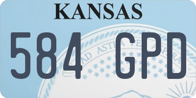 KS license plate 584GPD