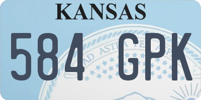 KS license plate 584GPK
