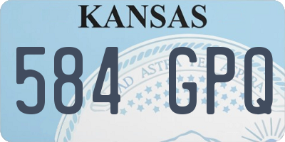 KS license plate 584GPQ