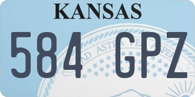KS license plate 584GPZ