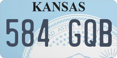 KS license plate 584GQB
