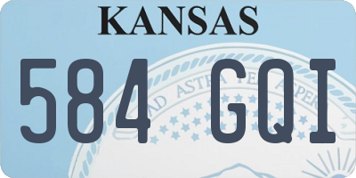KS license plate 584GQI