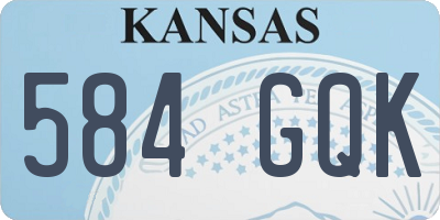 KS license plate 584GQK