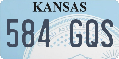 KS license plate 584GQS