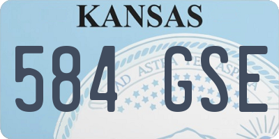 KS license plate 584GSE