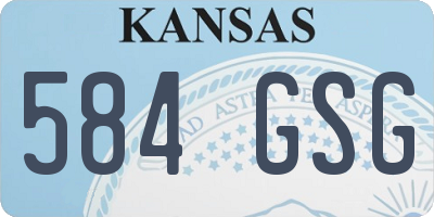 KS license plate 584GSG